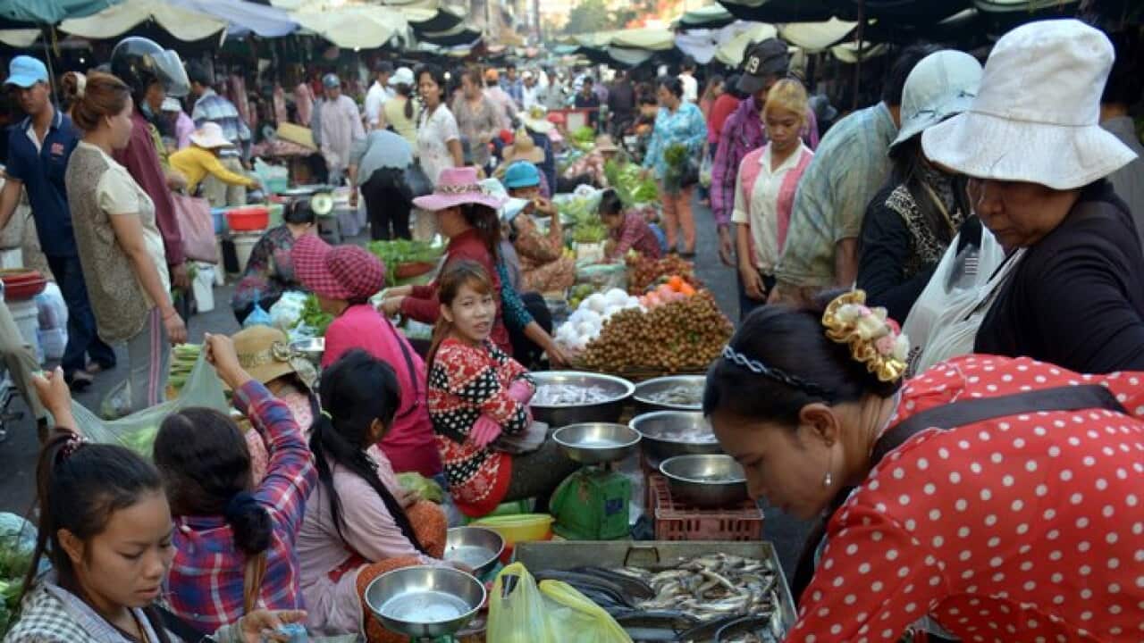 At a Cambodia market