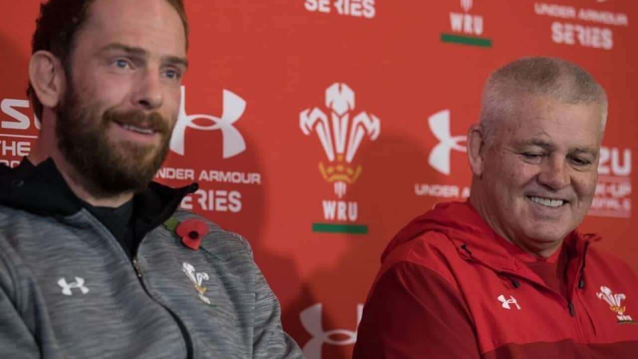 Wales captain Alun Wyn Jones and coach Warren Gatland.