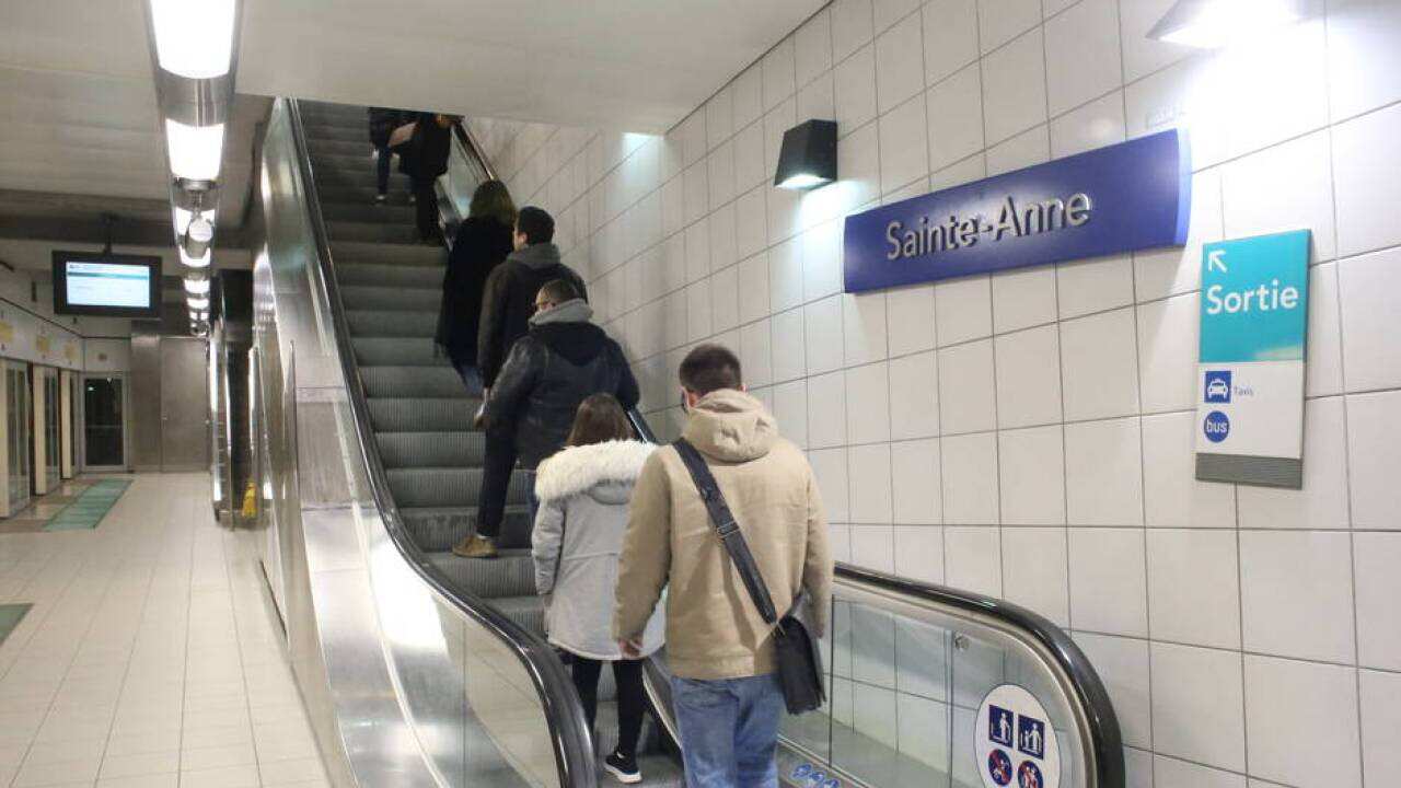 La station de métro Sainte-Anne, à Rennes.