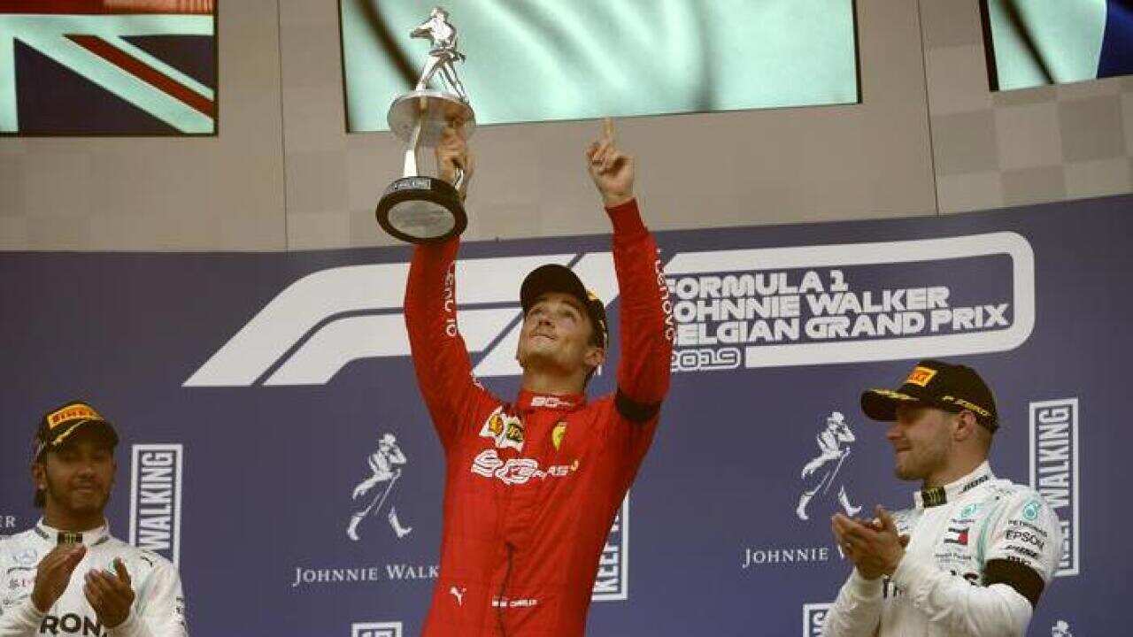 Il podio del GP del Belgio
