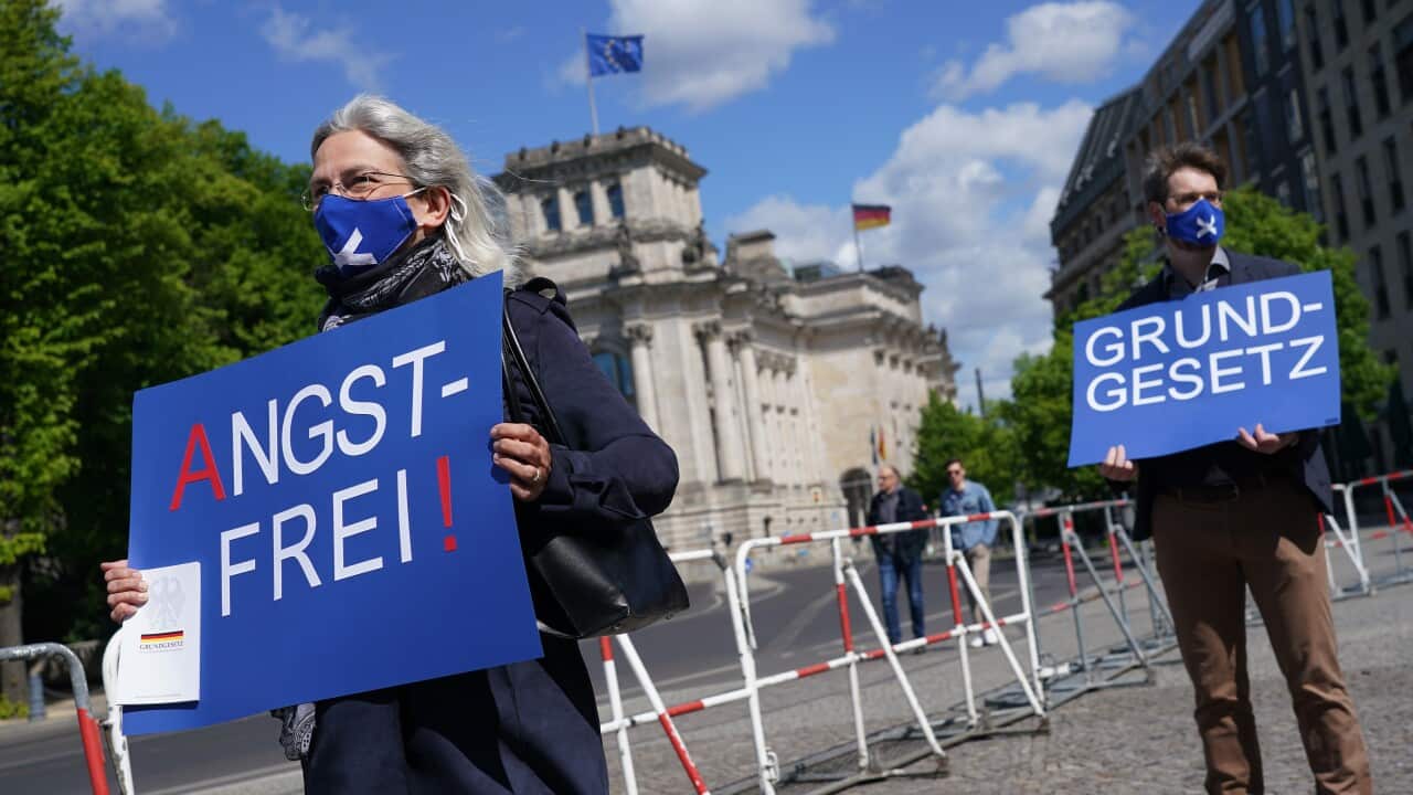 Demonstrators Protest Against Coronavirus Restrictions And Policies