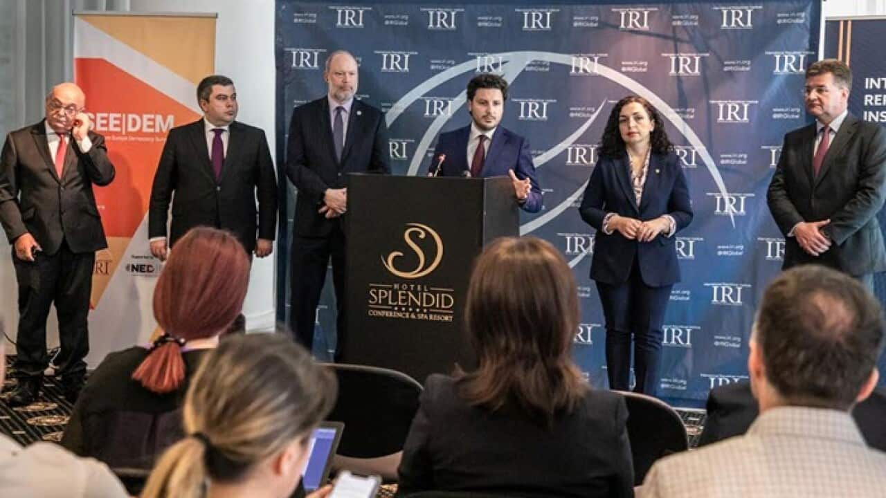 Summit for Democracy in Southeast Europe said "War in Europe: Impact on the Balkans"