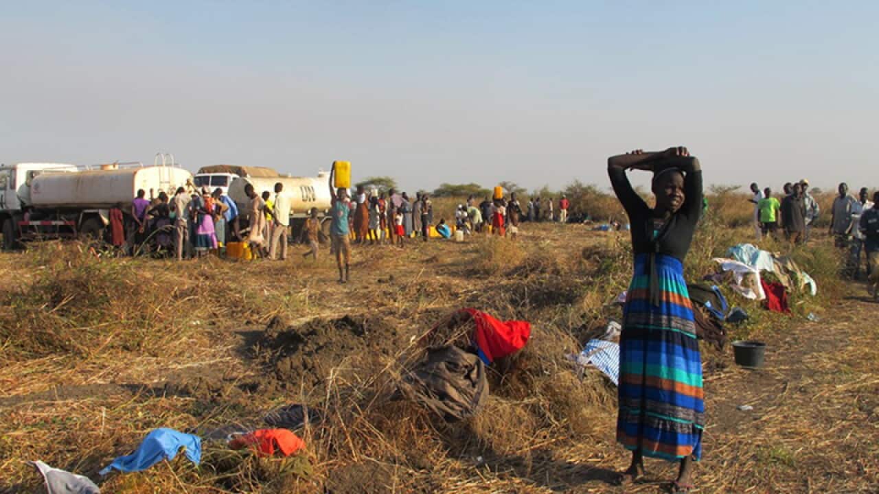 A UN peacekeeping site in South Sudan