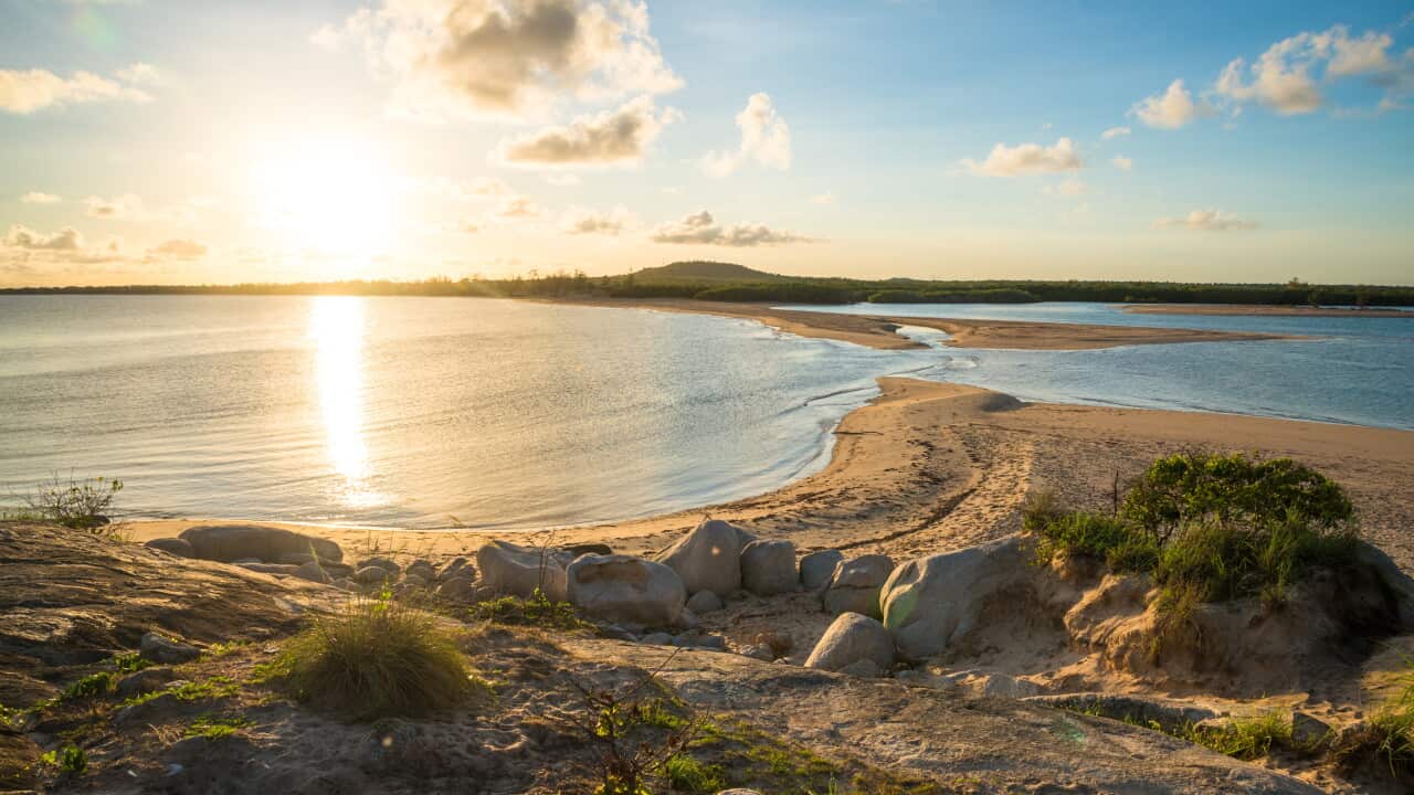 Sunrise at East Woody beach, Gove, Australia.