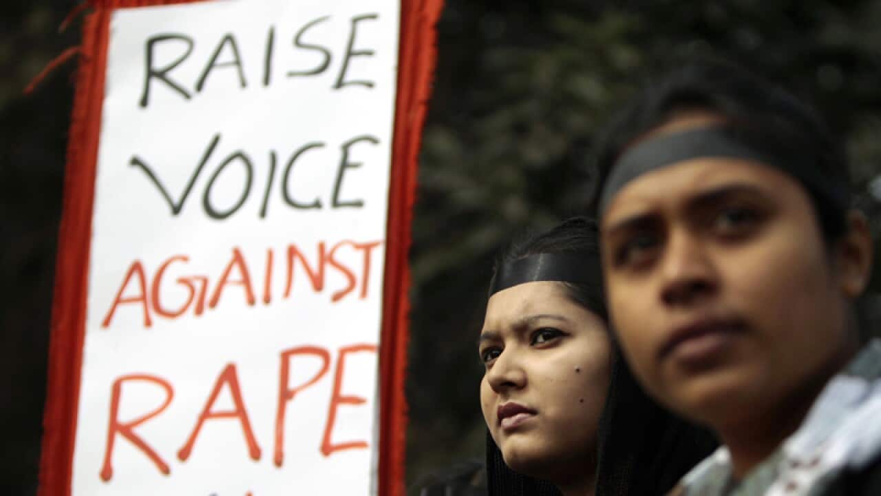Women protest against rape in India (2013)