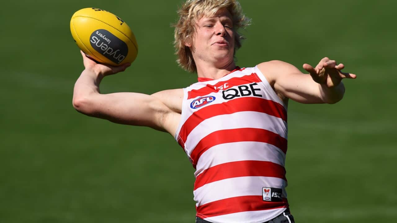 Sydney Swans AFL player Isaac Heeney