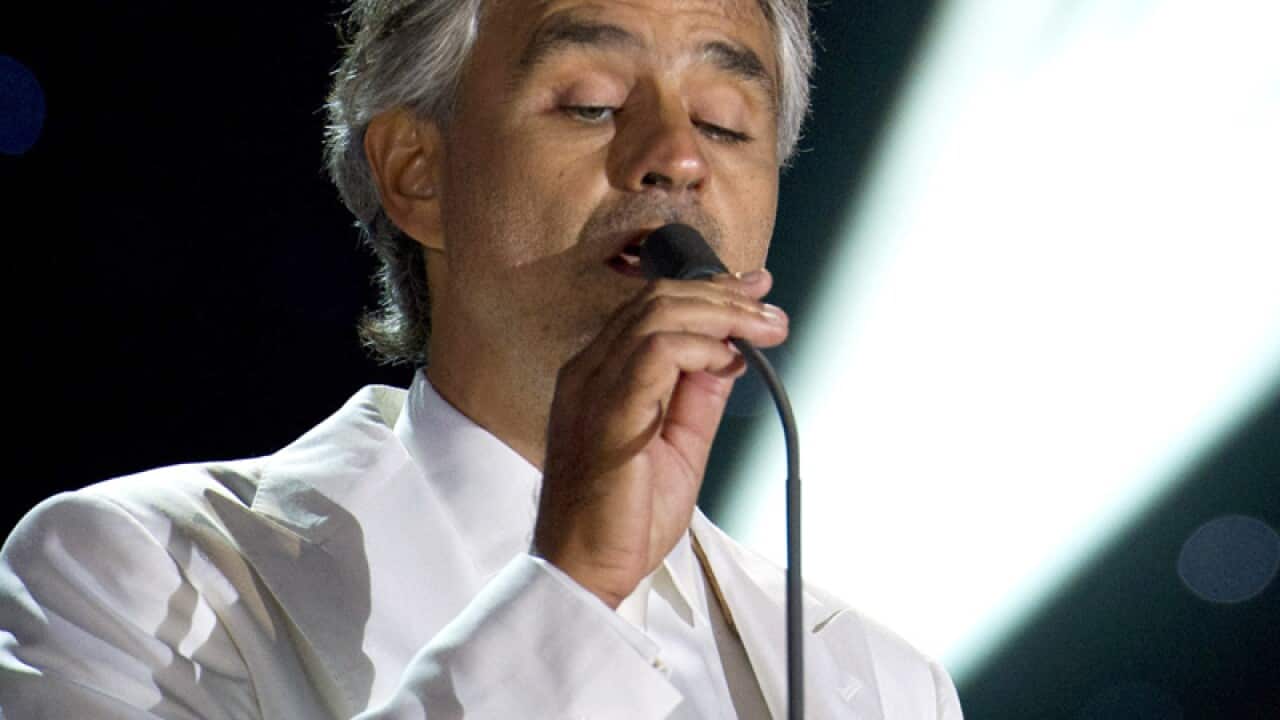 Andrea Bocelli performs in New York