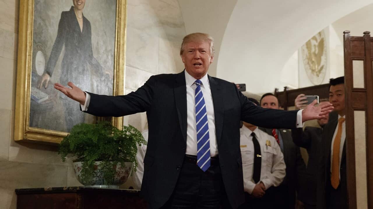 President Donald Trump marks his first year in office dealing with the fallout from a government shutdown.