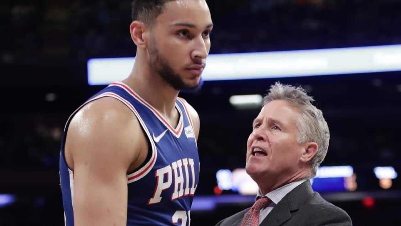 Ben Simmons and Brett Brown