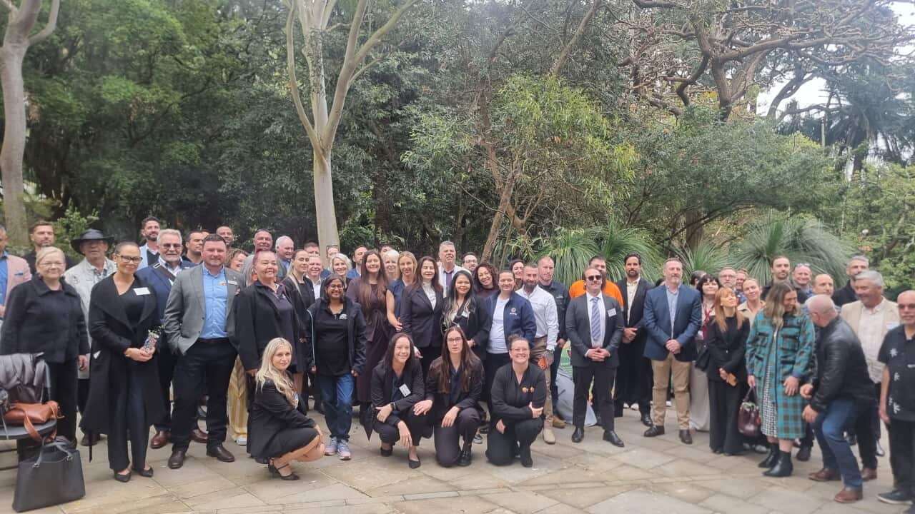 New South Wales Indigenous Chamber of Commerce and cohort with a 20th Anniversary commemorative bench unveiling at the Indigenous Botanical Gardens