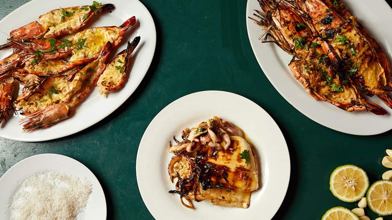 Prawns and squid with Alfonso’s secret sauce