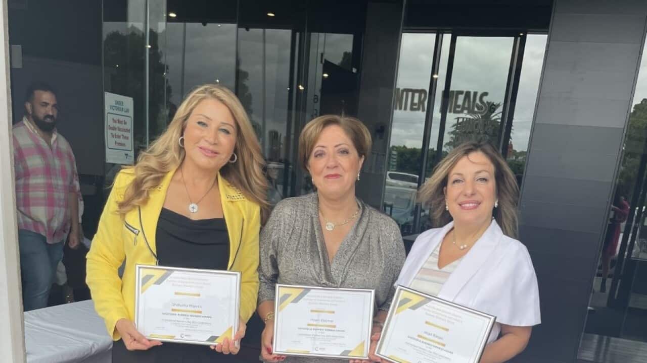 Iman Riman with other women awarded in the International Women's Day