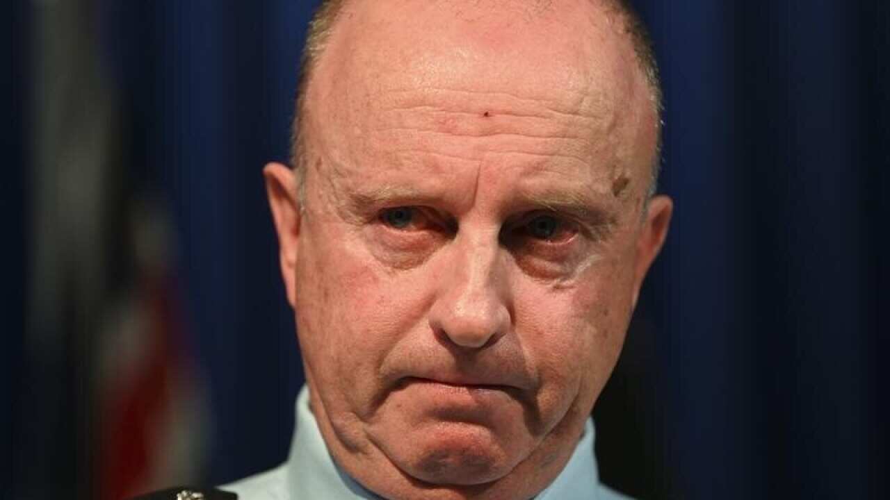 Acting AFP Commissioner Neil Gaughan speaks to the media in Canberra.