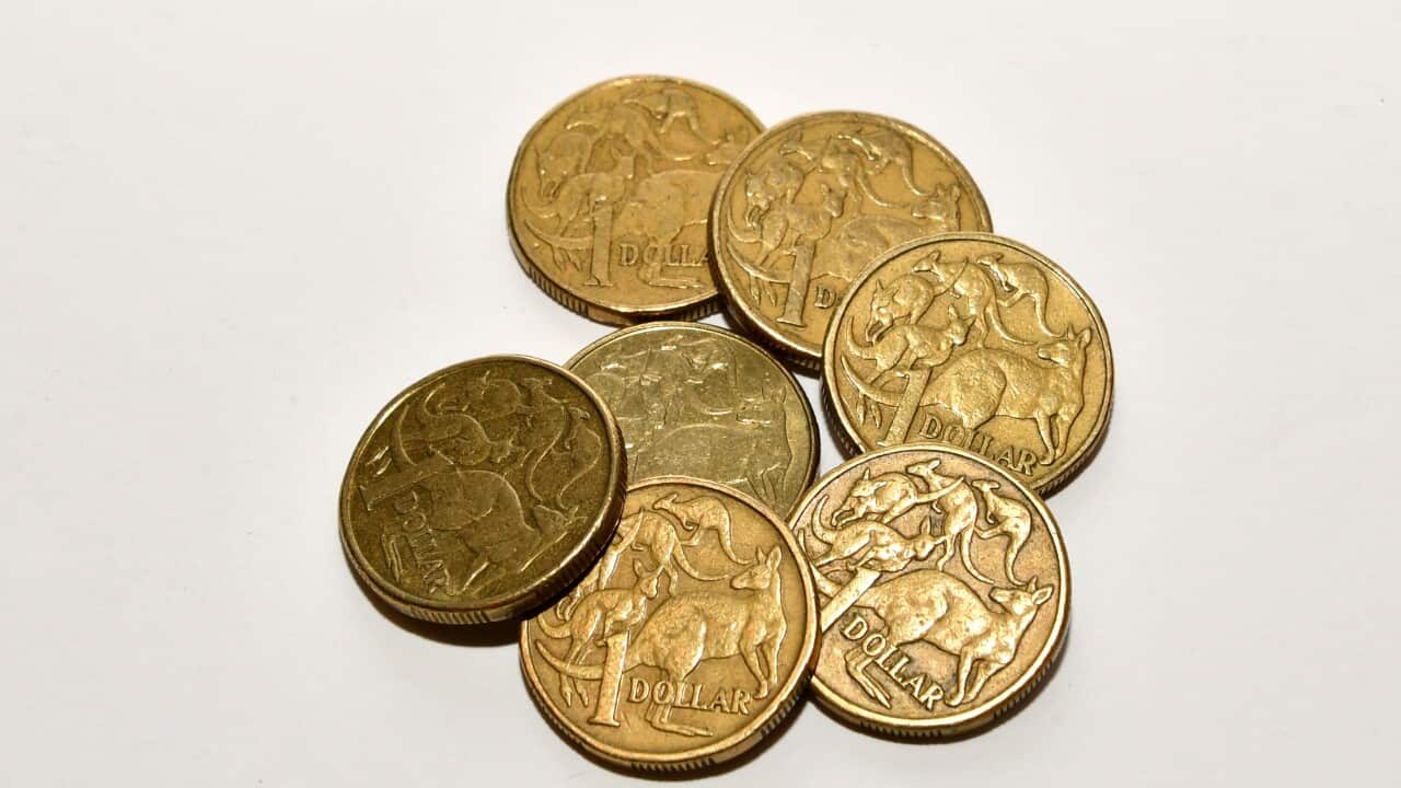 Australian dollars in Sydney, Thursday, January 3, 2019. The Australian dollar fell sharply against the U.S. dollar around 9.30am AEDT on Thursday, trading at 67.49 US cents. (AAP Image/Mick Tsikas) NO ARCHIVING