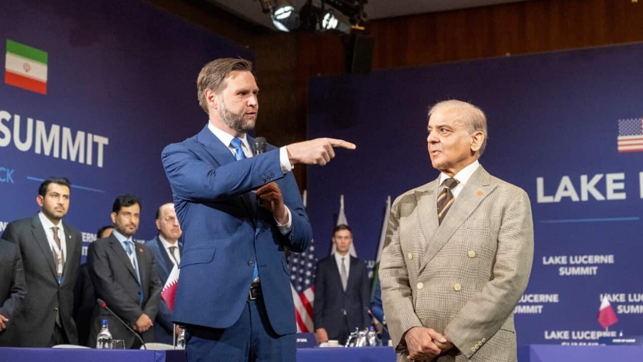 US Vice President JD Vance and Pakistan's Prime Minister Shehbaz Sharif during talks between the US and Iran (AAP).jpg