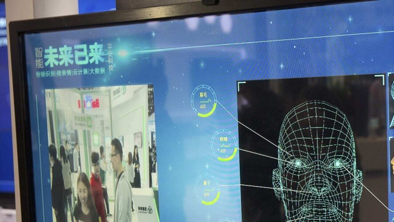 Facial recognition tech at the Global Mobile Internet Conference (GMIC) in Beijing.