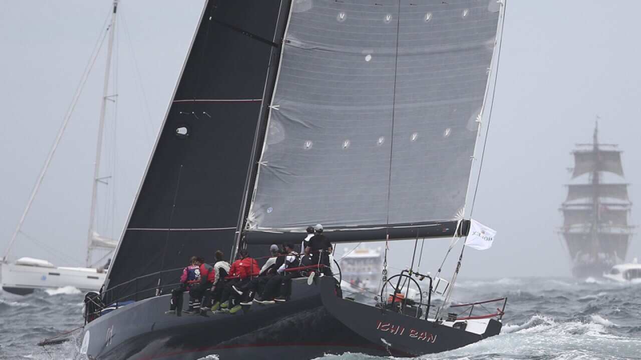 Ichi Ban sails during the Sydney Hobart yacht race