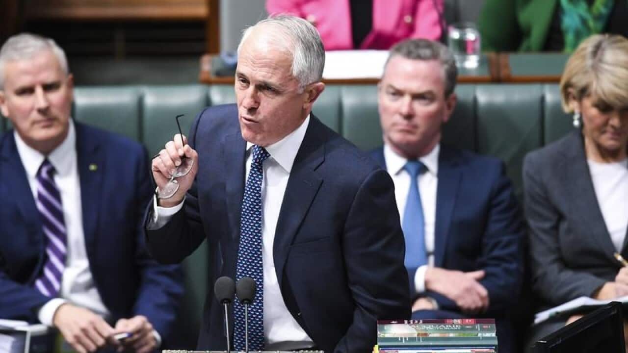 Prime Minister Malcolm Turnbull speaks during Question Time.
