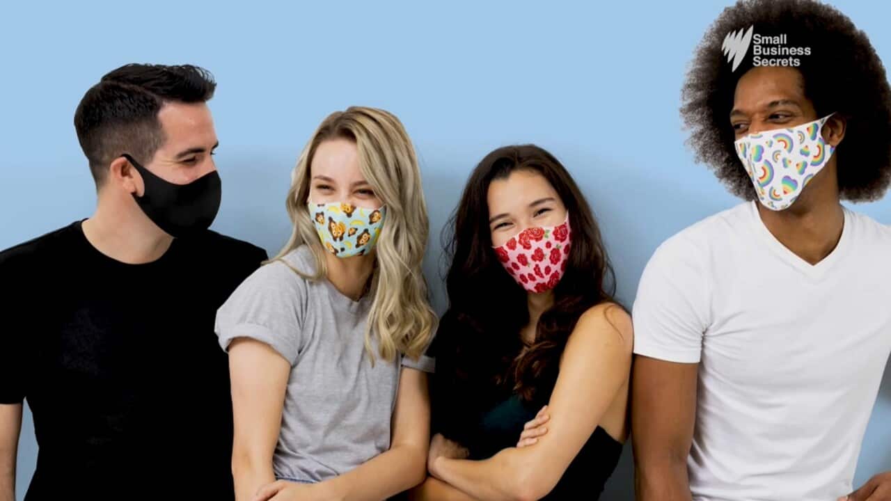 Singer Clare Lyon’s masks