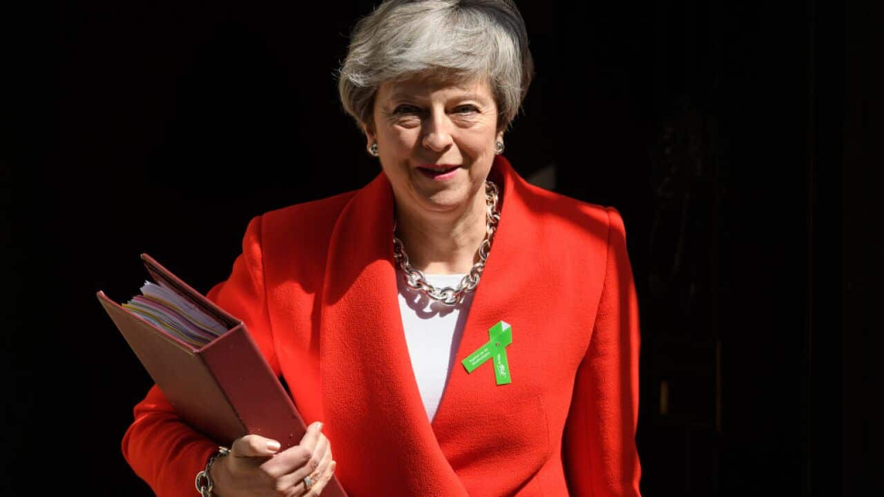 Theresa May Leaves For Prime Minister's Questions