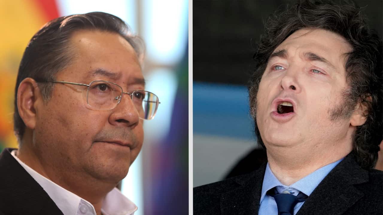 El presidente de Ecuador, Luis Arce y el presidente de Argentina, Javier Milei.