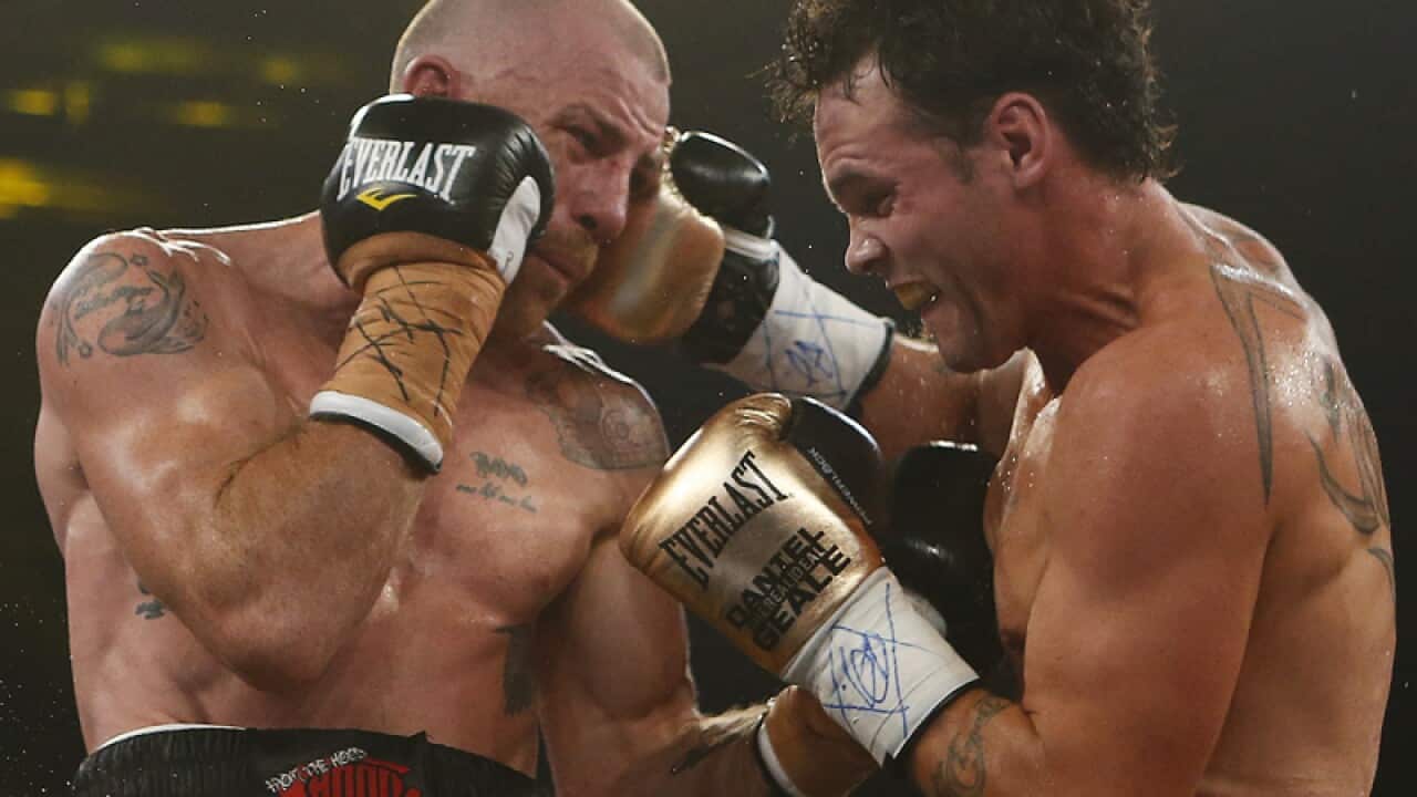 Daniel Geale (R) and Garth Wood