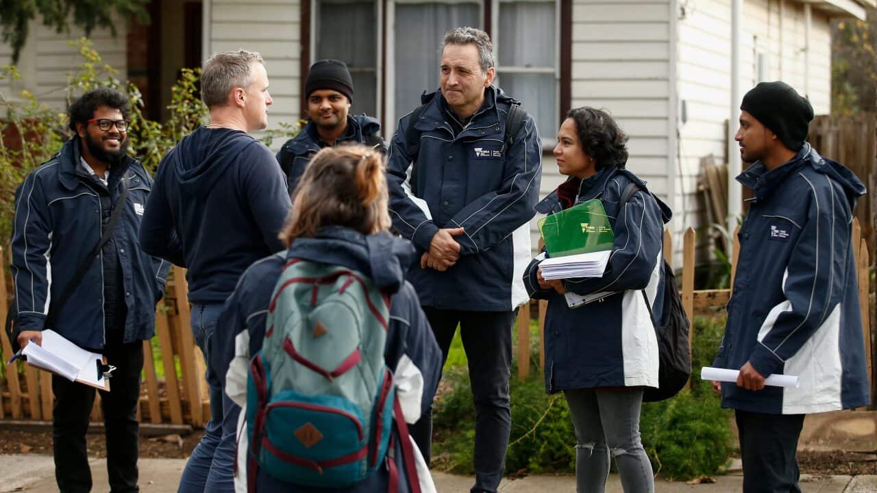 Victorian health workers prepare to knock on doors in Broadmeadows to check if residents have coronavirus.