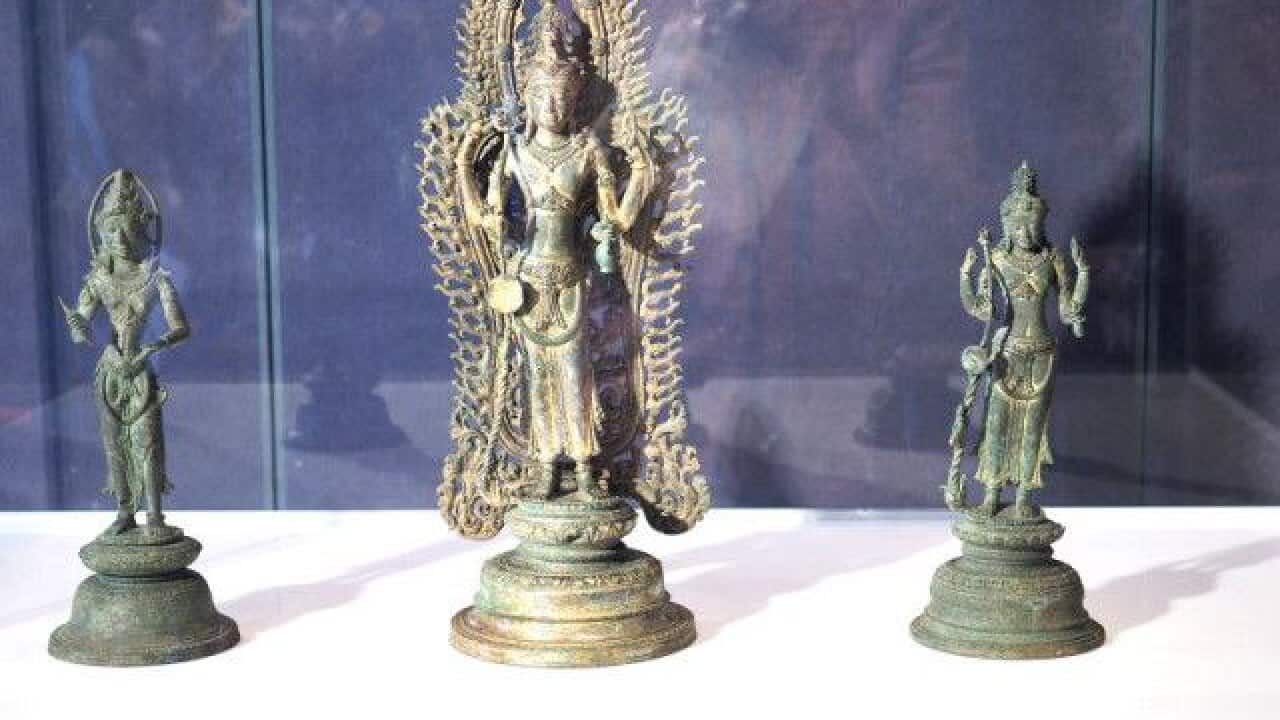 The three ancient bronze sculptures to return back to Cambodia.jpg