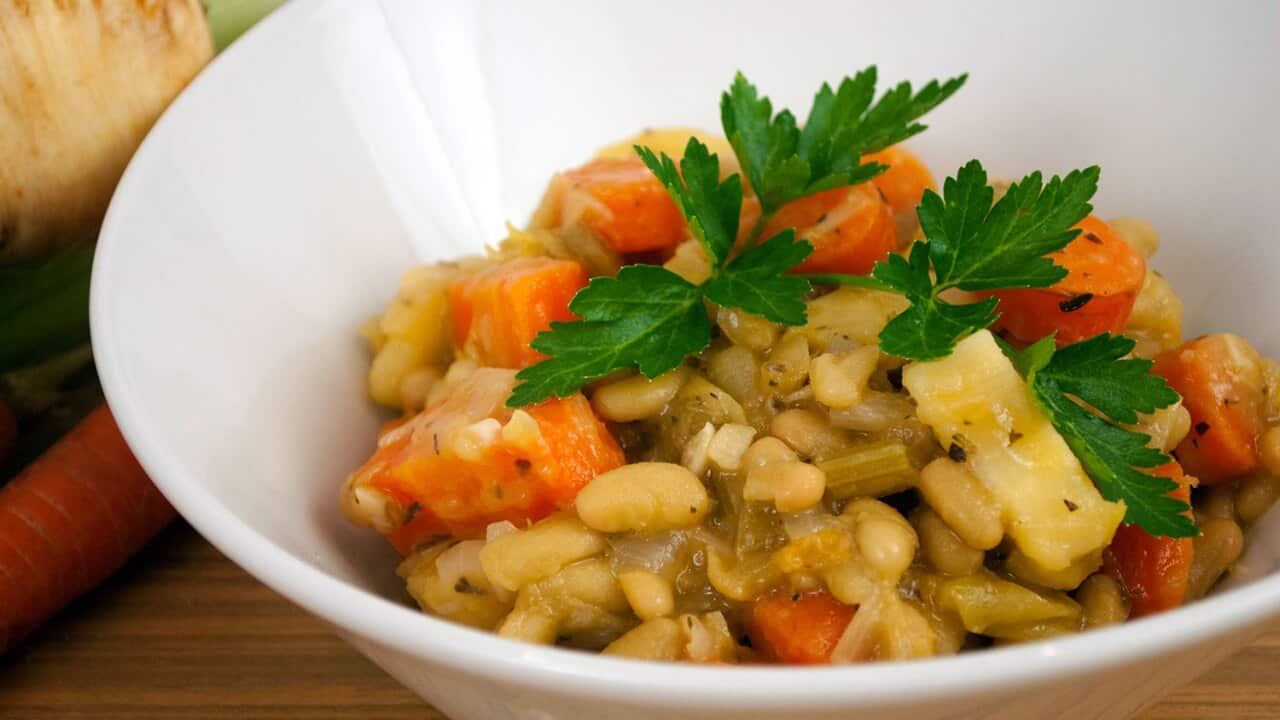 Vegetable cassoulet with herbes de Provence