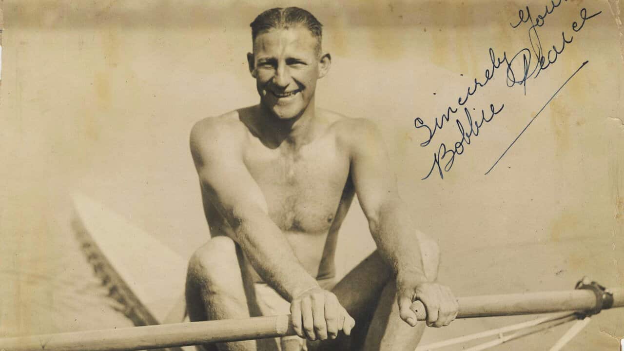 Australian rower Bobby Pearce at the British Empire Games in 1930