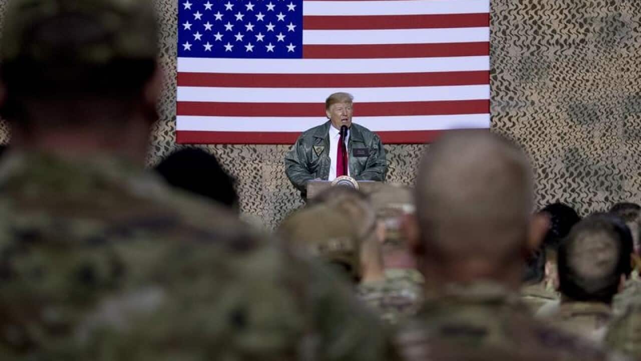 President Trump addresses troops at Al Asad Air Base in Iraq