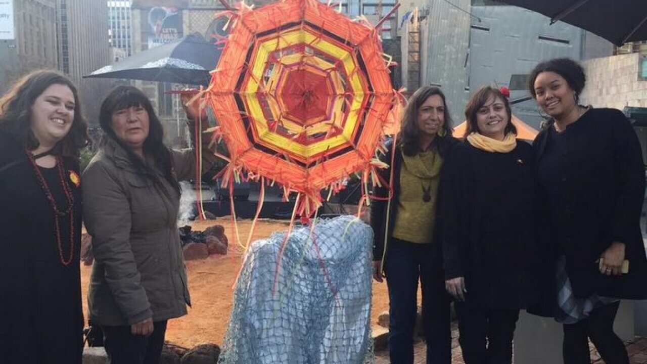 Victorian Aboriginal Women's Collective, Fire and Ice Sculture, Light in Winter Festival 2016