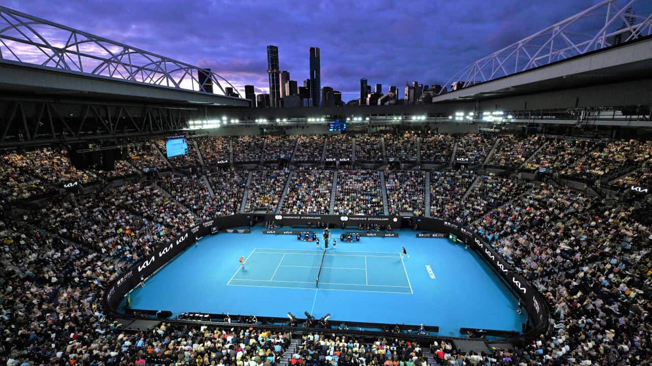 A general view of Rod Laver Arena, 2024 Australian Open, Melbourne Park