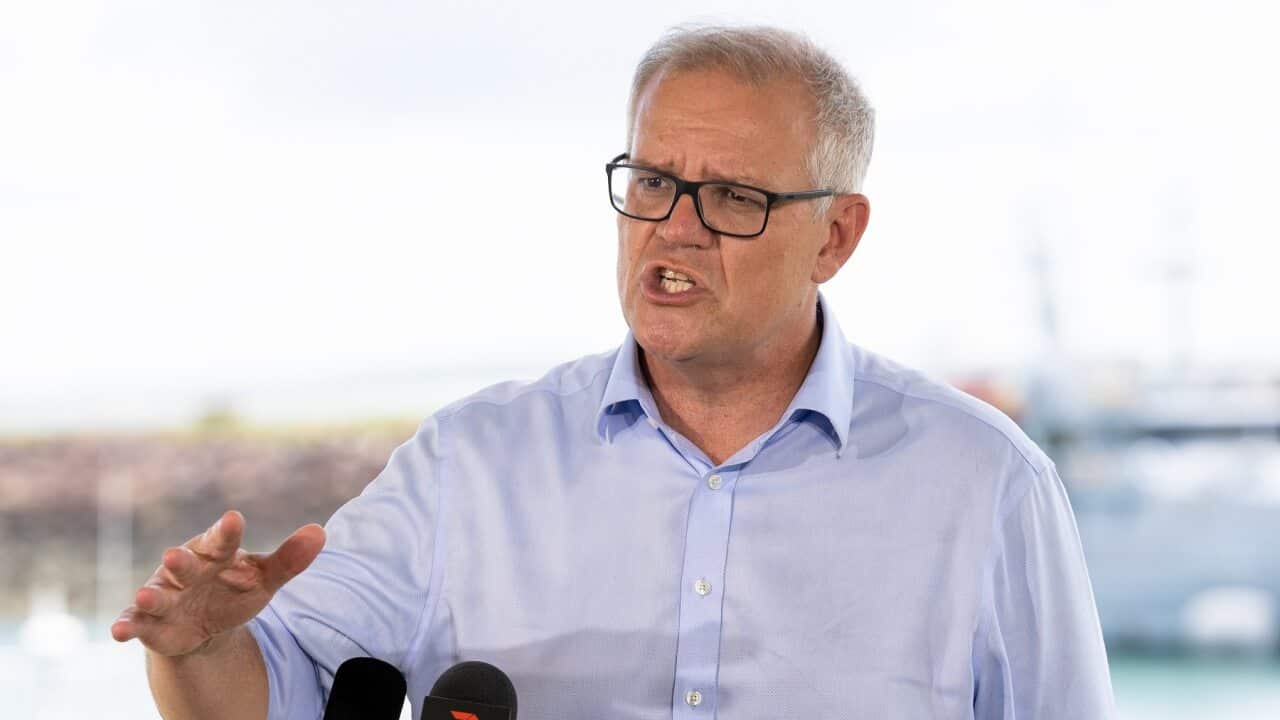 Prime Minister Scott Morrison at the Larrakeyah Defence Precinct in Darwin