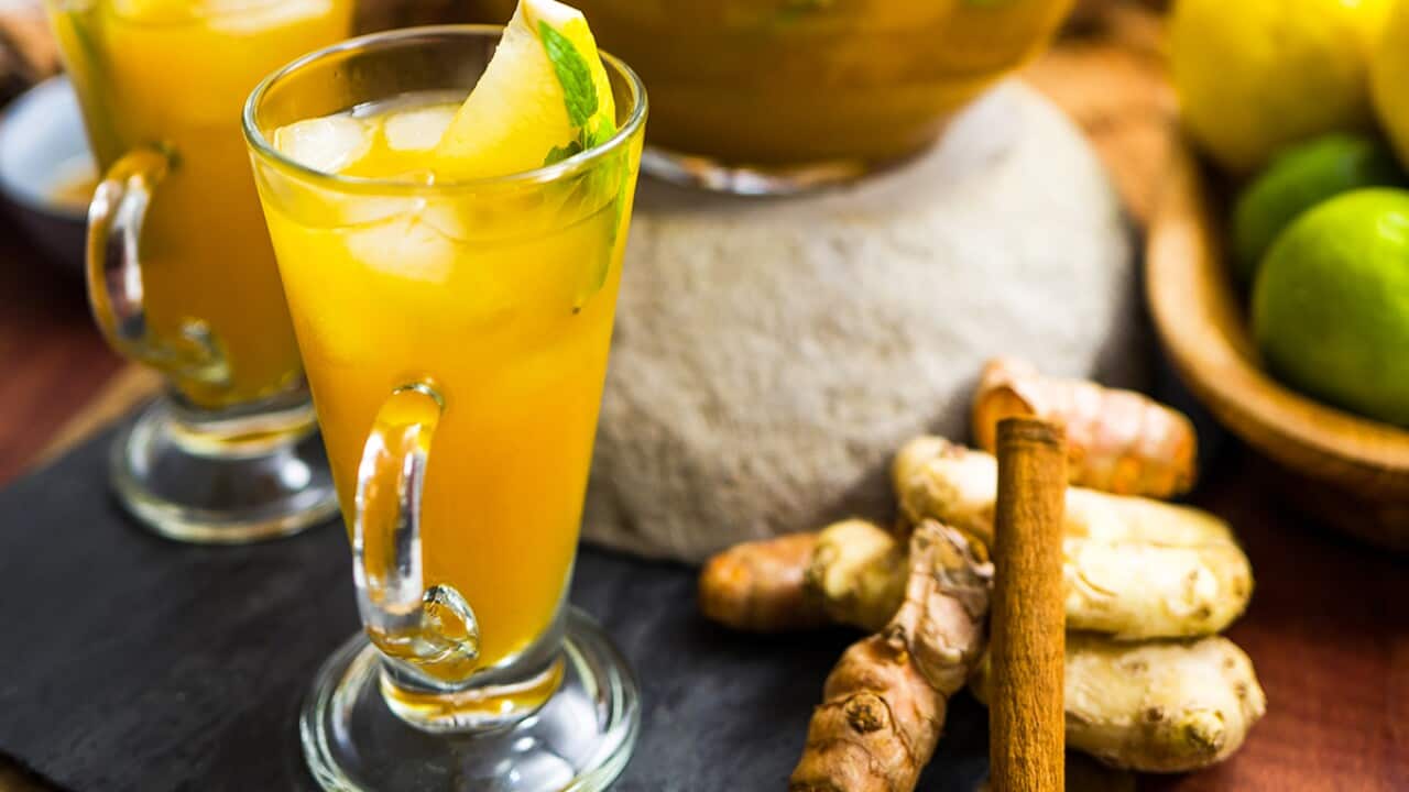 Immune-boosting turmeric and lemon myrtle tea