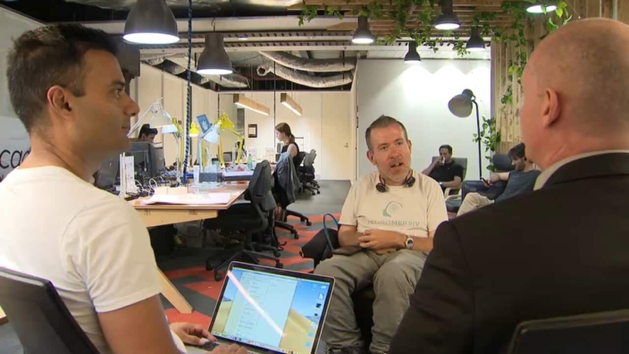 The founders of Neuromersiv hold a meeting