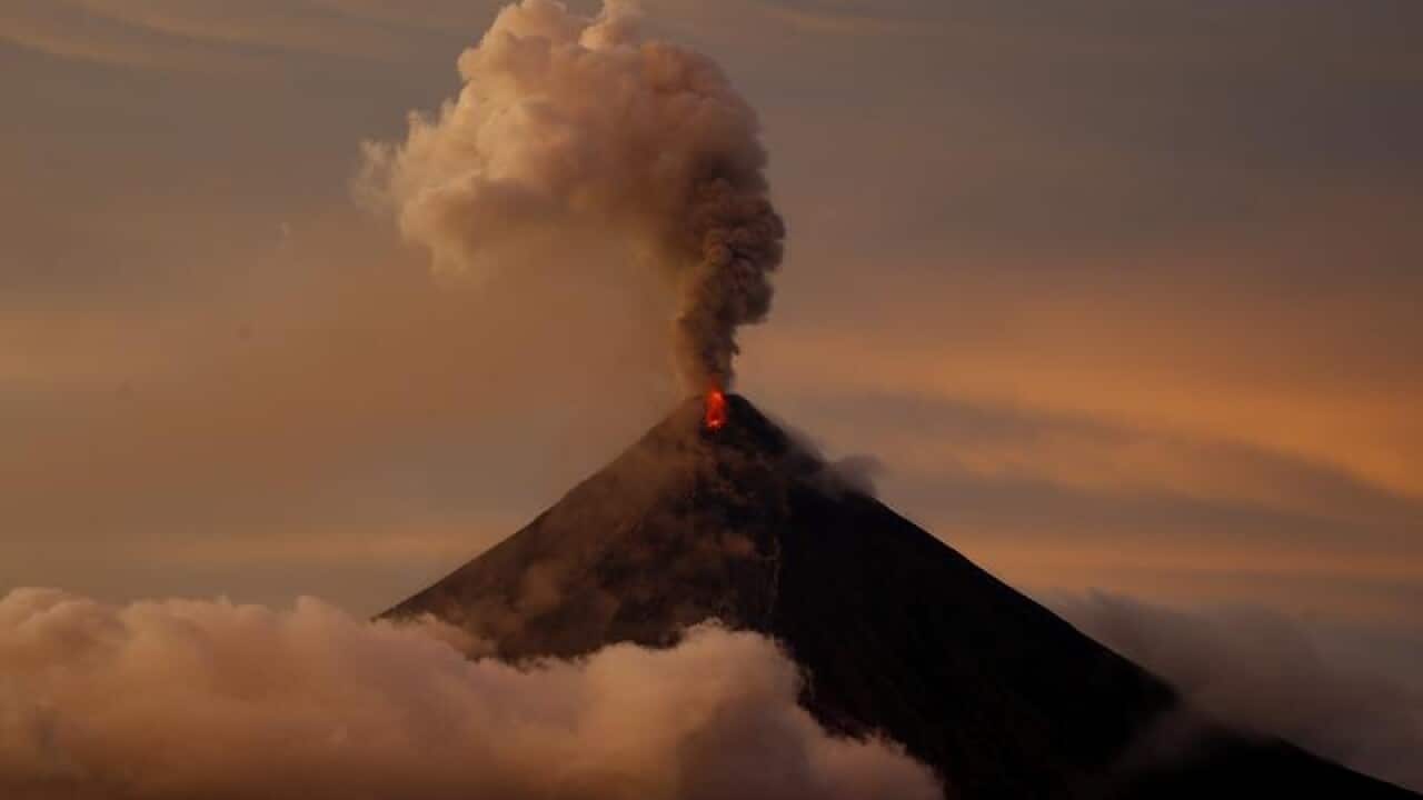 Rain over Mayon volcano in the eastern Philippines is threatening to trigger deadly mudflows.
