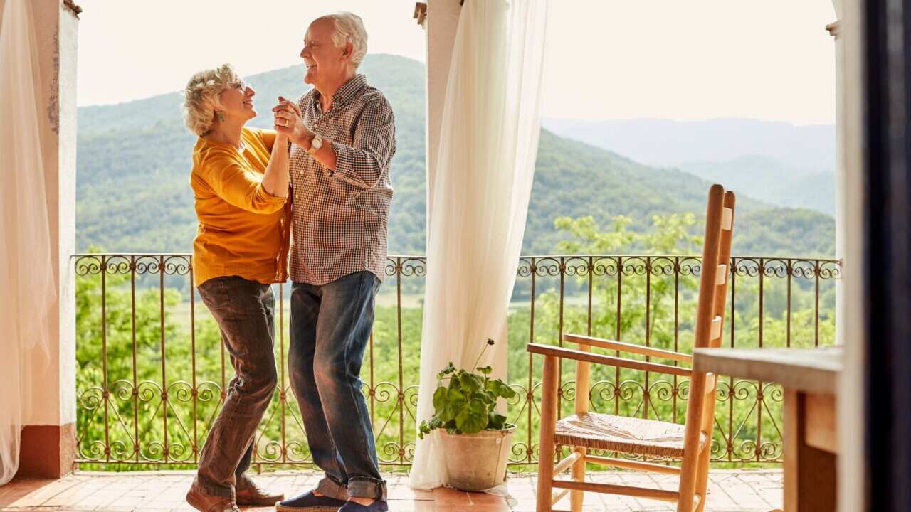 older couple dancing