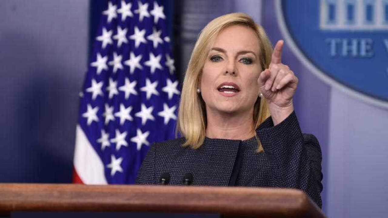 Department of Homeland Security Secretary Kirstjen Nielsen speaks during the daily briefing at the White House