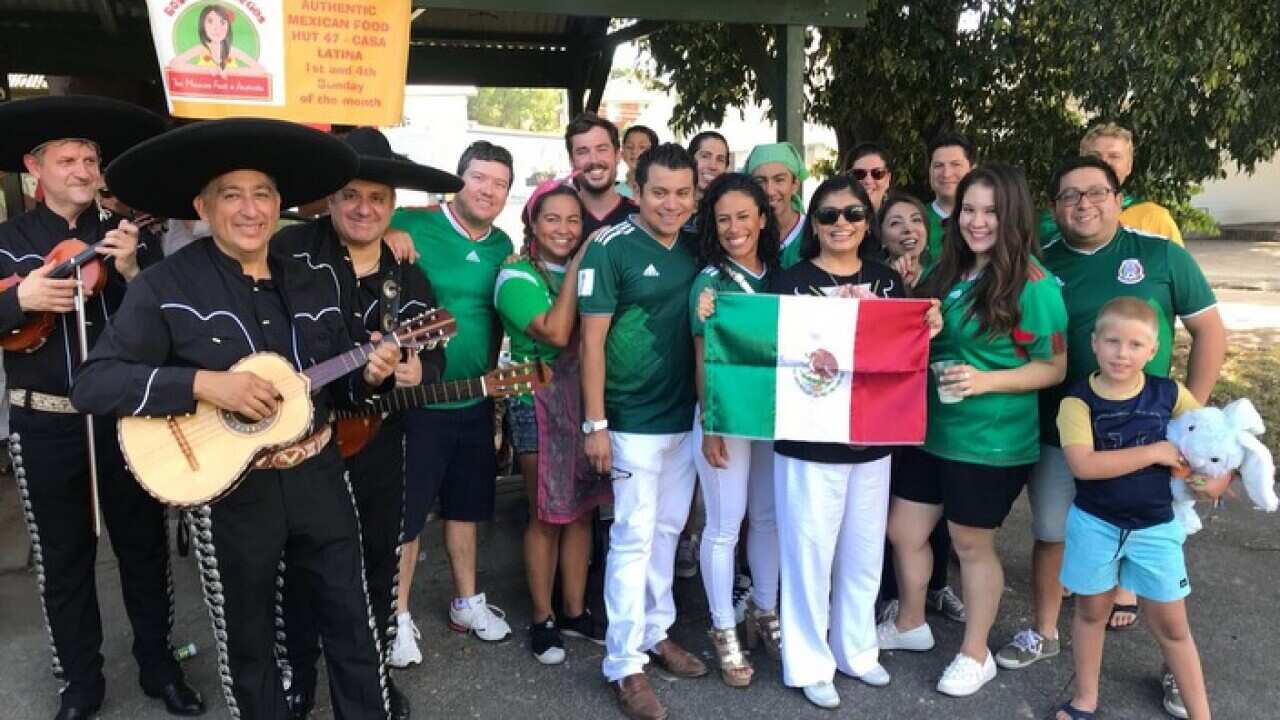 Members of Sydney's Mexican community at a Sunday celebration