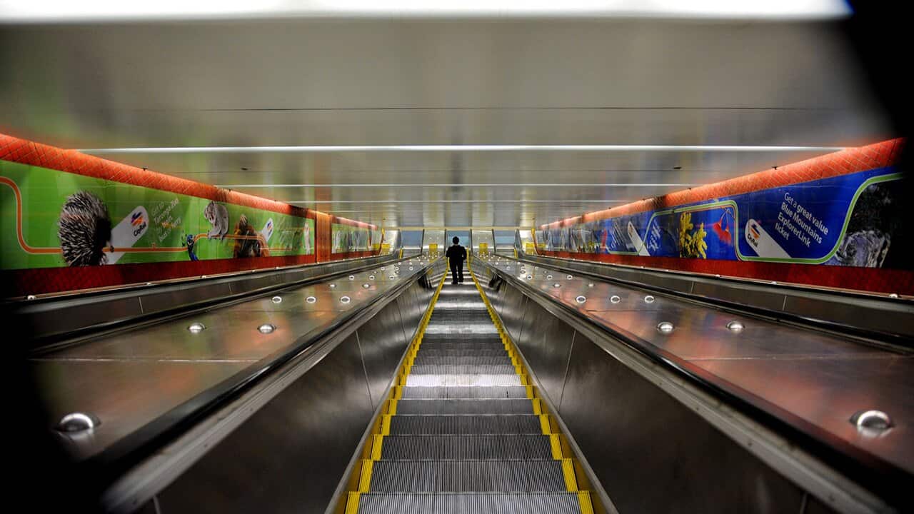 The leak is affecting Sydney's Martin Place train station.