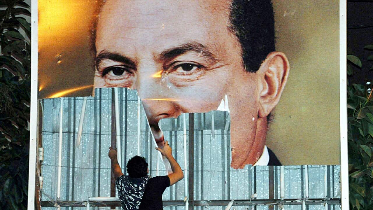 Egyptian President Hosni Mubarak resigns after widespread protests calling for his departure