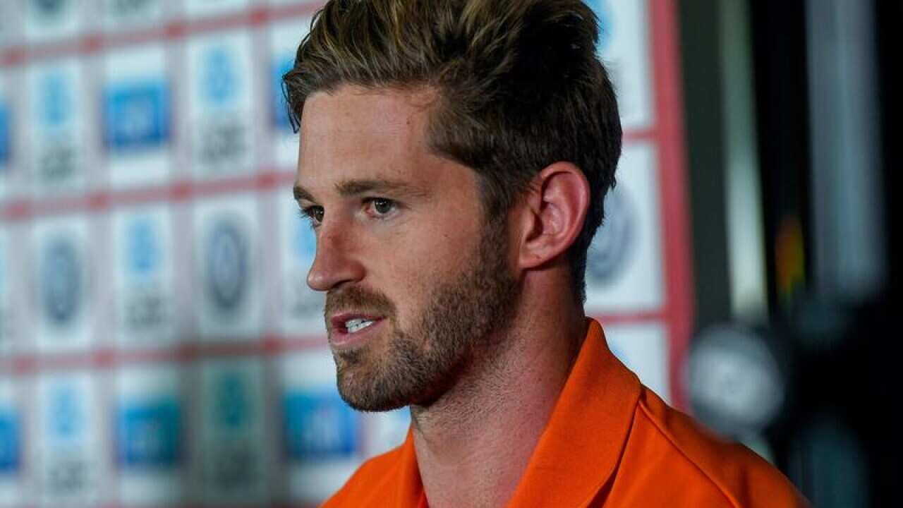 GWS Giants co-captain Callan Ward during a press conference