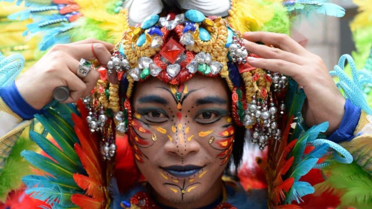 Official flyer of Indonesian Festival 2023 which will be heald on the 6th and 8th of September at Victoria State Library and Argyle Square in Carlton, Melbourne (Indonesian Festival 2023).