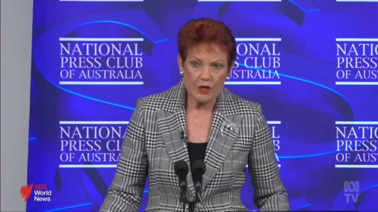 Pauline Hanson calls for ‘monocultural’ Australia at NPC