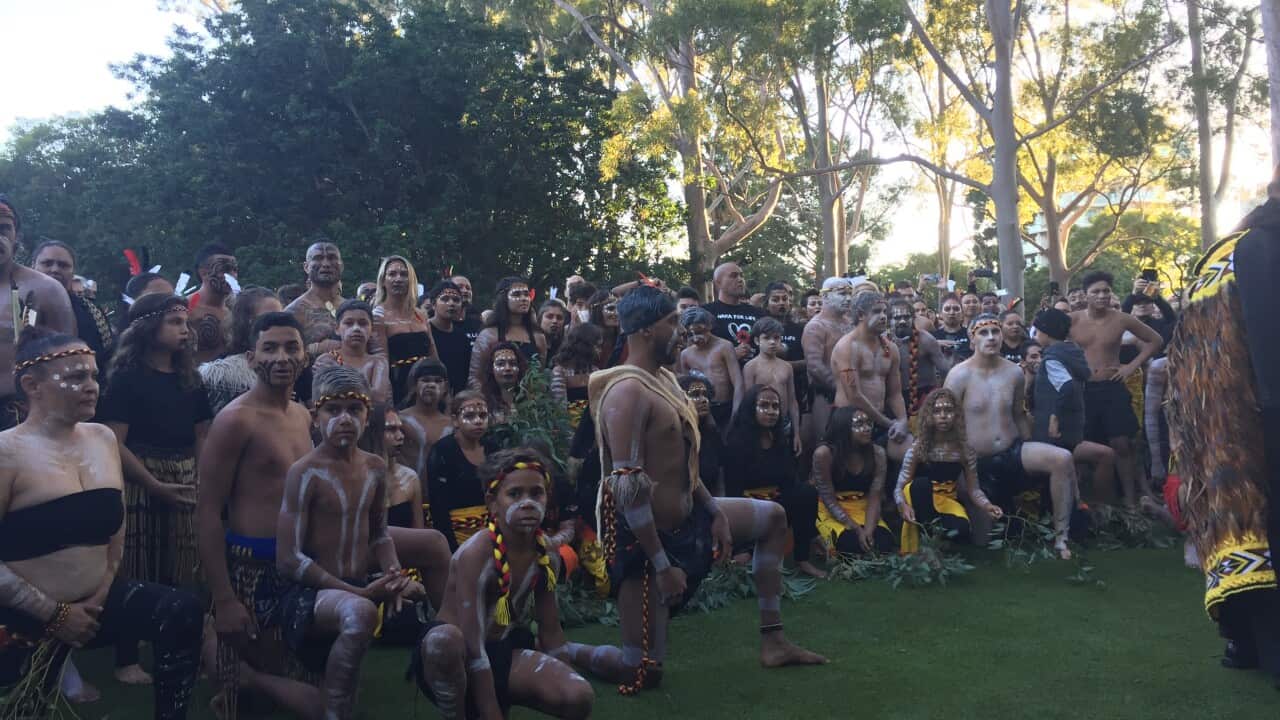 Dancers after the performance