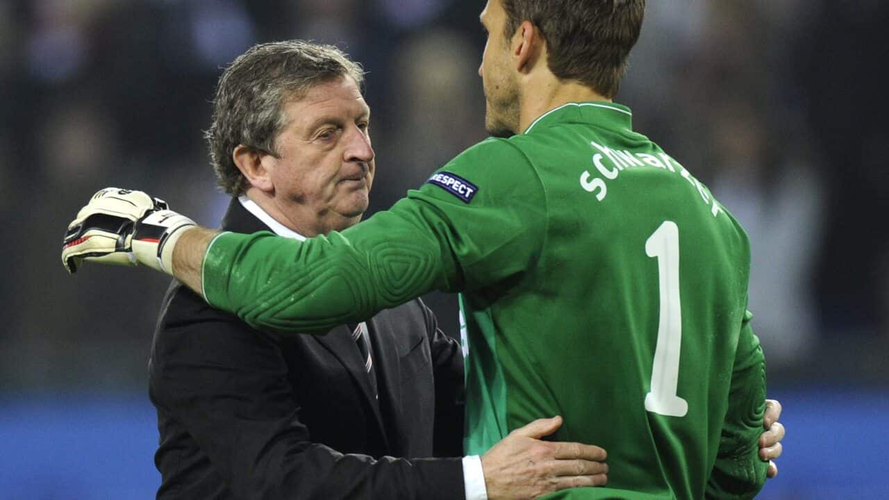 Fulham's head coach Roy Hodgson and Fulh
