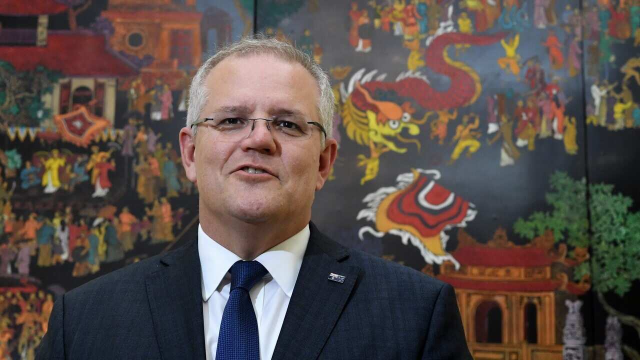 Australian Prime Minister Scott Morrison in Hanoi, Vietnam ahead of his trip to the G7 summit.