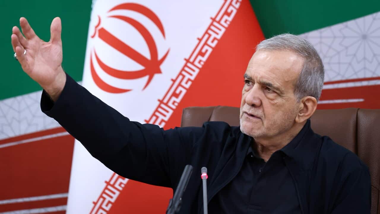 Iranian President Pezeshkian holds press conference in Tehran on 8 August 2026