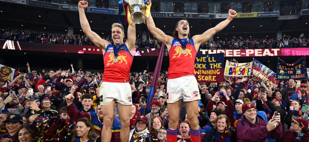 'Can't beat it': Brisbane Lions celebrations roar on after grand final glory